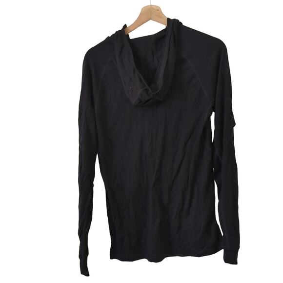 North Mountain Gear 7Even Outdoor Base Layer Black Zip Merino Wool Long Sleeve L - Picture 2 of 5
